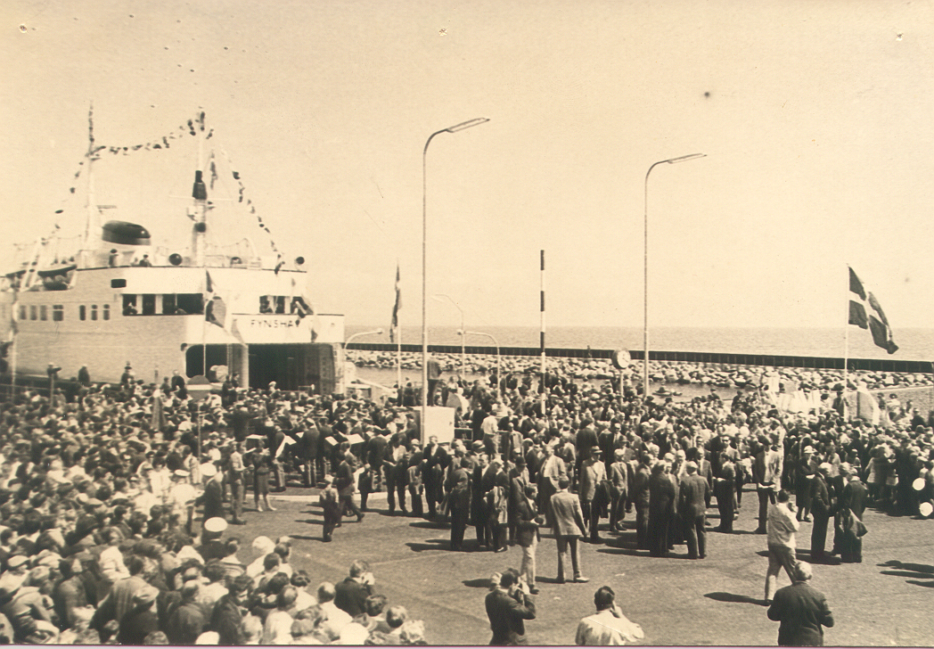 Indvielse af færge mellem Bøjden og Fynshav i 1968
